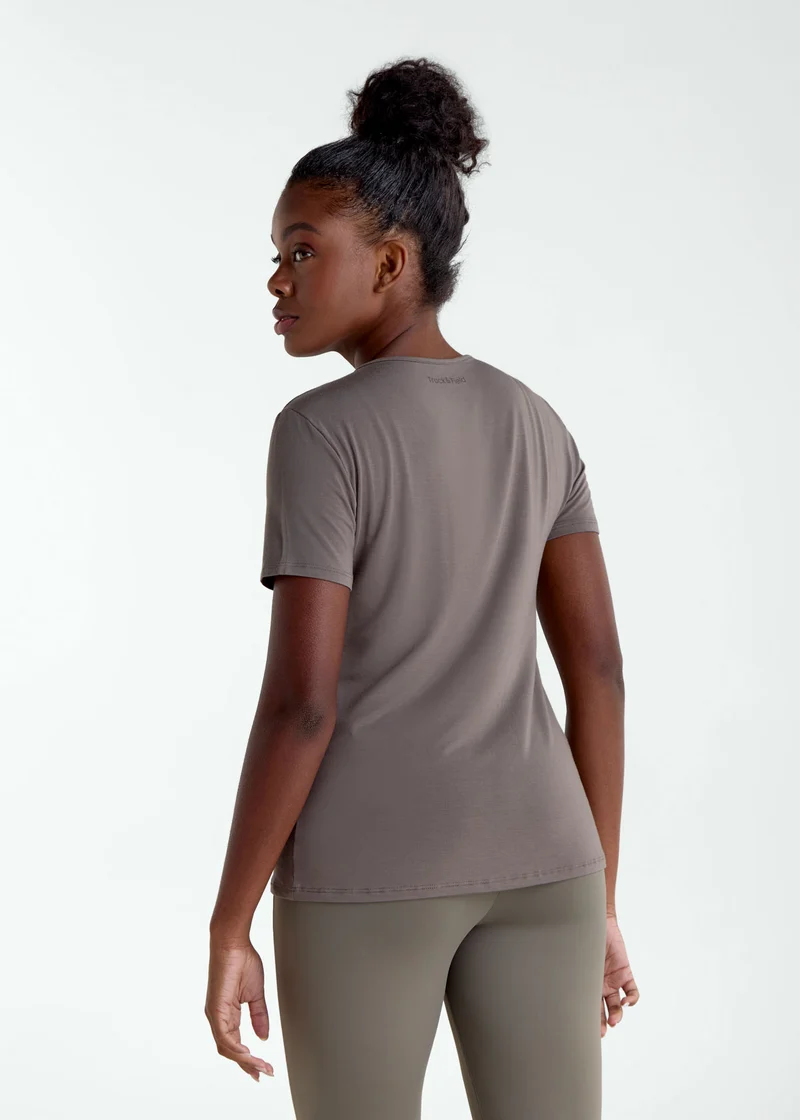 T-shirt Mulher Manga Curta Soft
