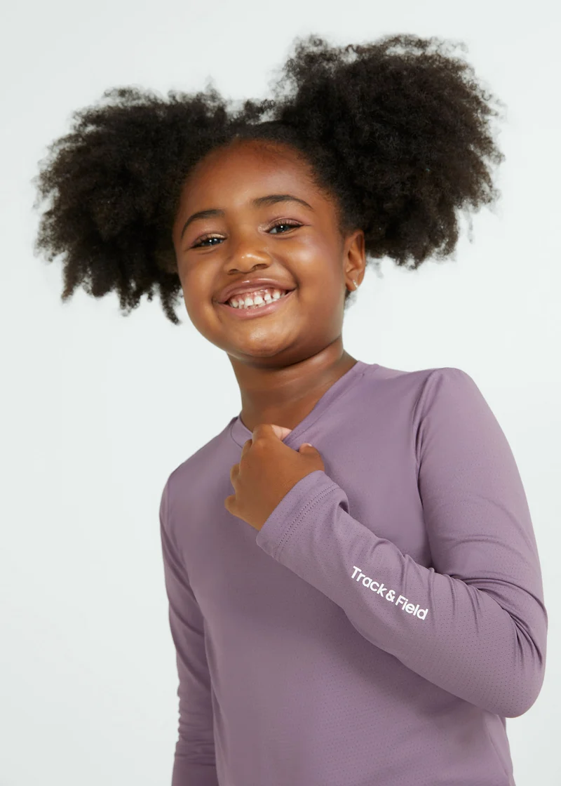 T-shirt Infantil Mulher Manga Longa Uv Mesh