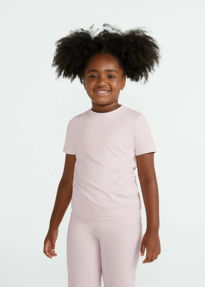 T-shirt Infantil Mulher Manga Curta Uv Mesh