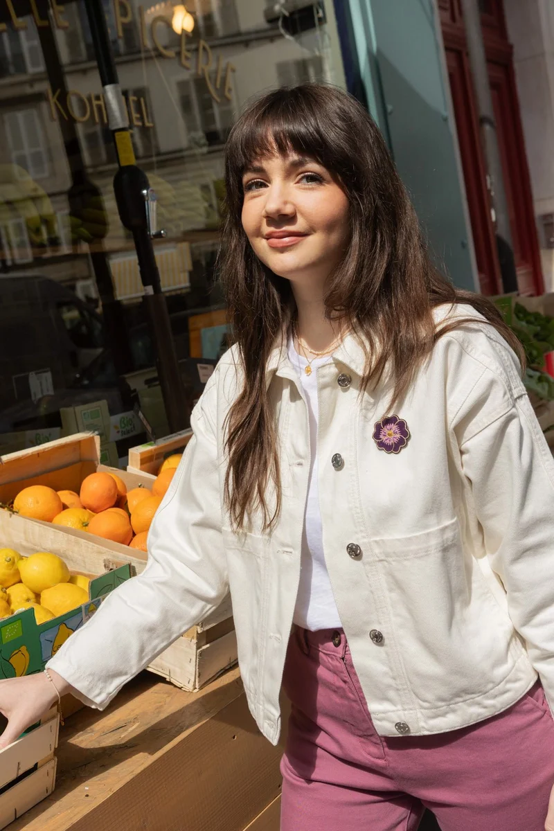 Veste denim Melissa - écru