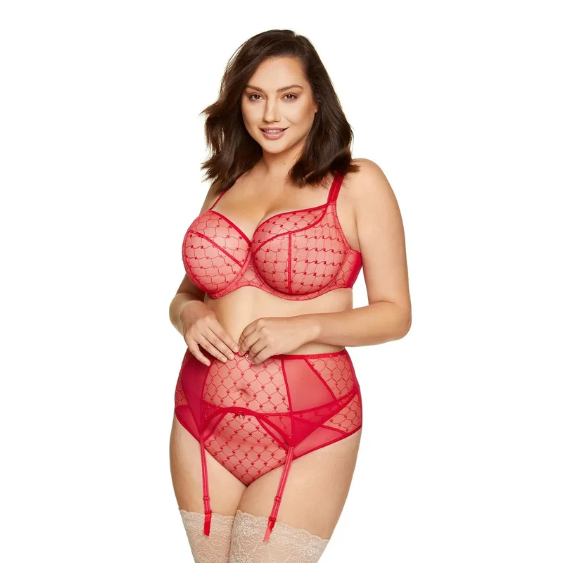 Culotte voluptueuse coeurs brodés tulle élastique confort Gorteks model 162199
