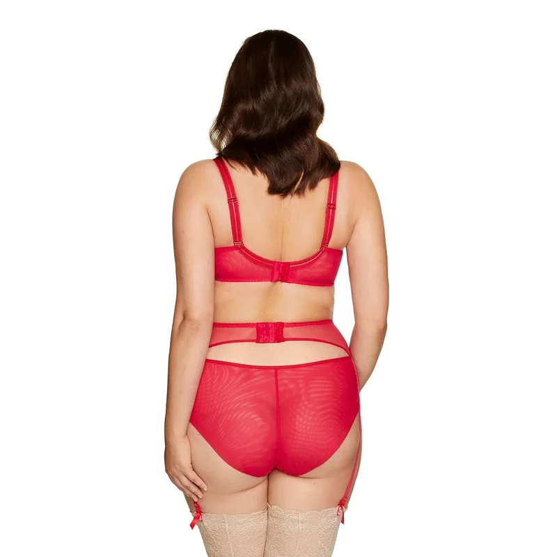 Culotte voluptueuse coeurs brodés tulle élastique confort Gorteks model 162199