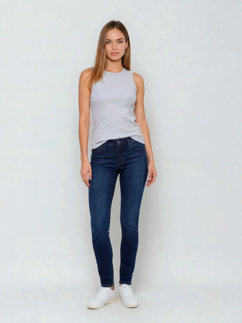 PADDOCK'S - PAT MOTION & COMFORT, Slim Fit, High-Waist, Dark Stone Soft Used
