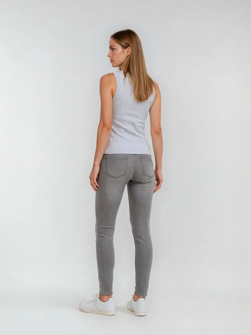 PADDOCK'S - LUCY Motion & Comfort, Skinny Fit, Mid-Waist, Grey Heavy Wash
