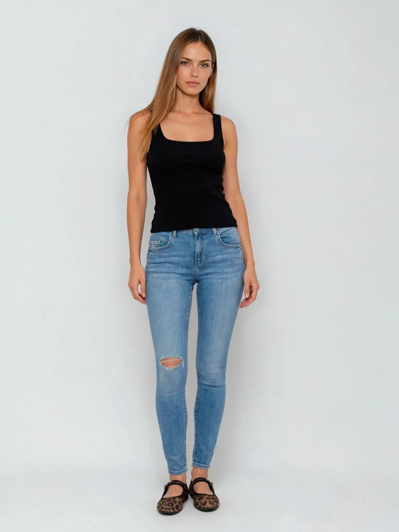 MAVI - ADRIANA, Skinny Fit, Mid-Waist, Mid Ripped Denim