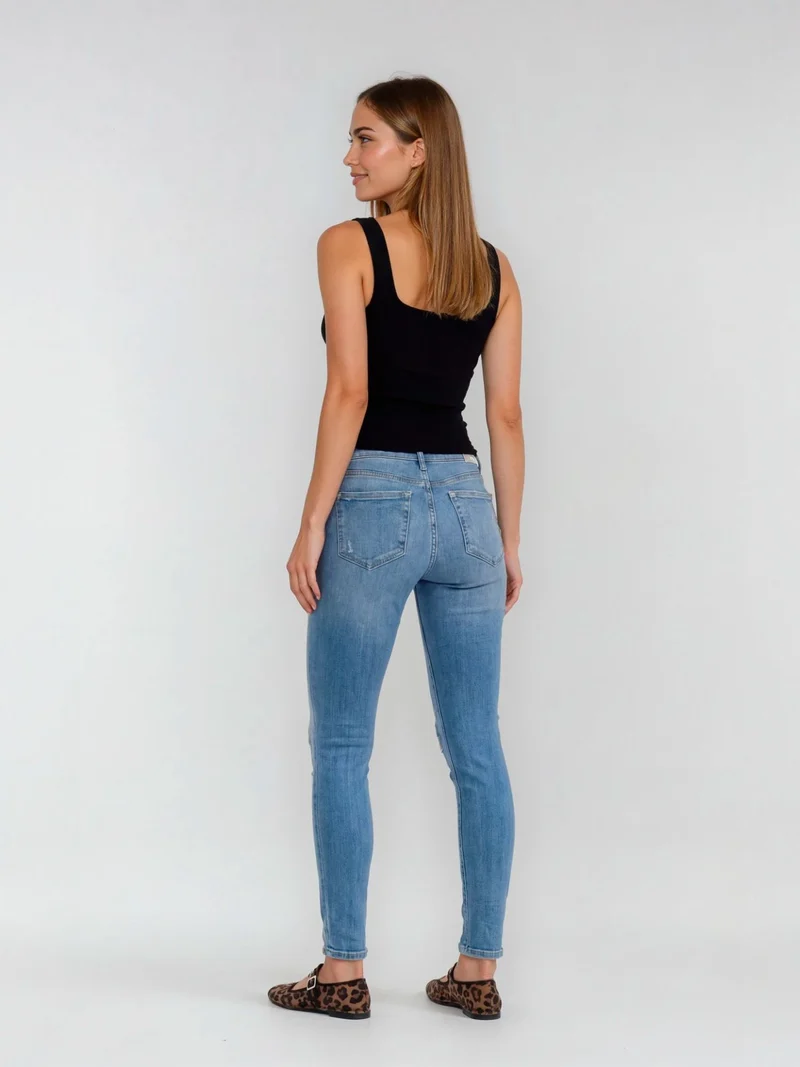 MAVI - ADRIANA, Skinny Fit, Mid-Waist, Mid Ripped Denim
