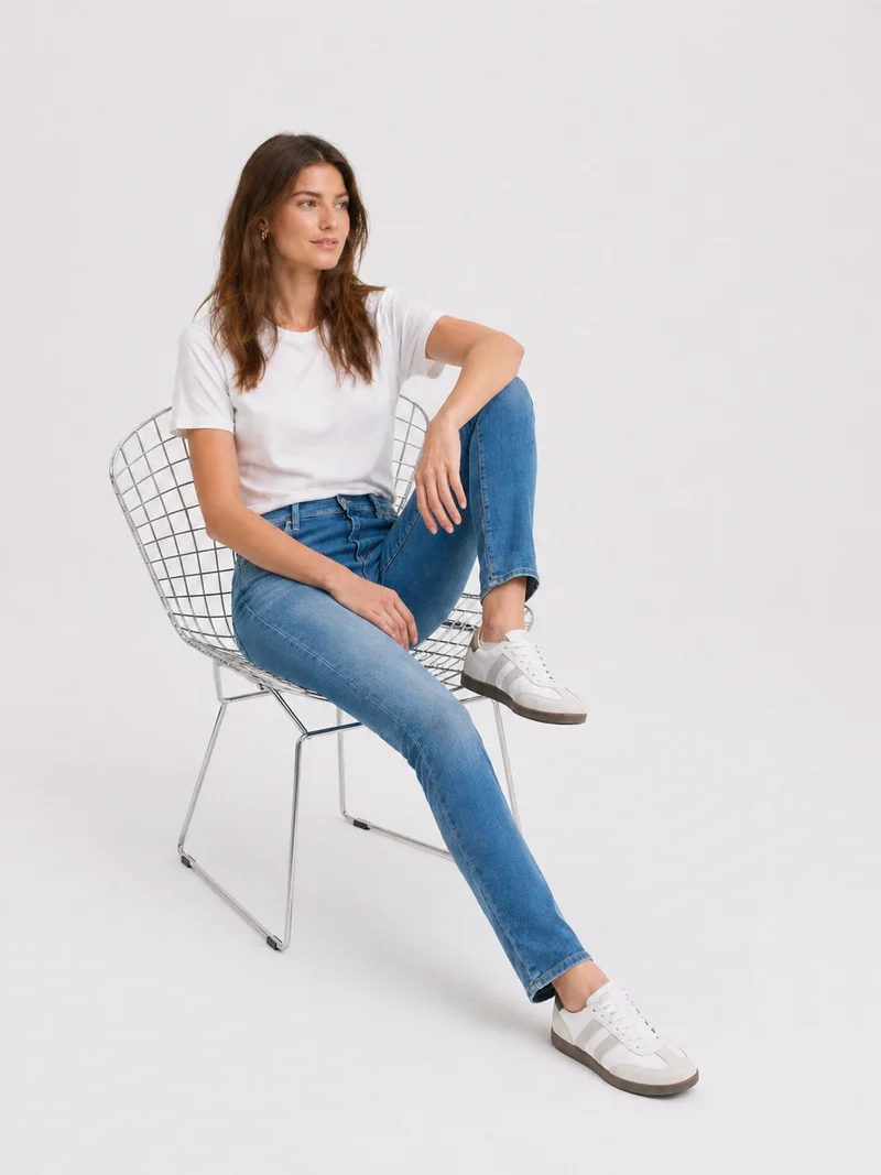 CROSS JEANS - ANYA Jeans, Slim Fit, High-Waist, Light Blue