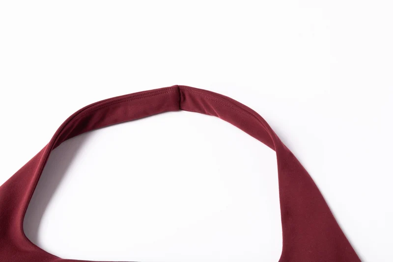 Clean Cut Halter Bra - Burnt Fig
