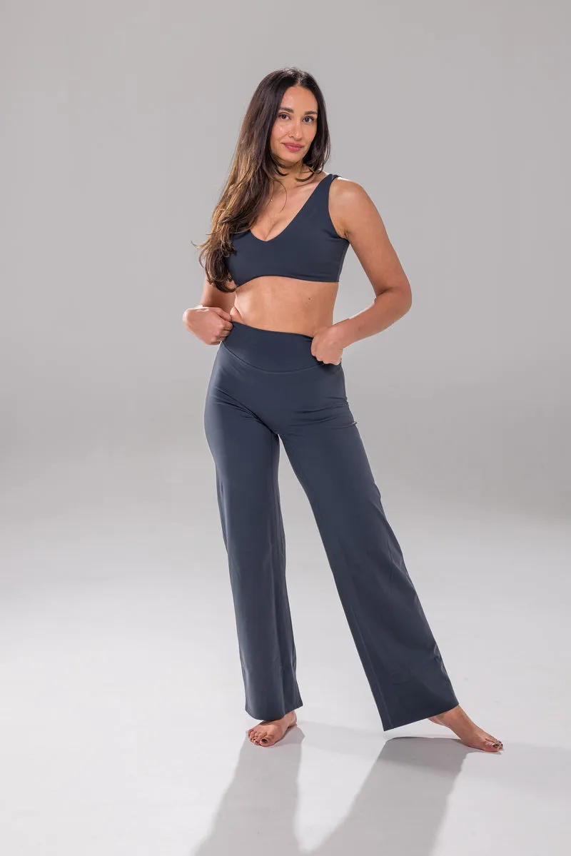 StreamLine Wide Leg Pants - Carbon Blue -