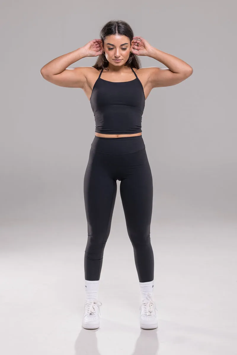 Studio Tank Crop - Black | Funxtion X