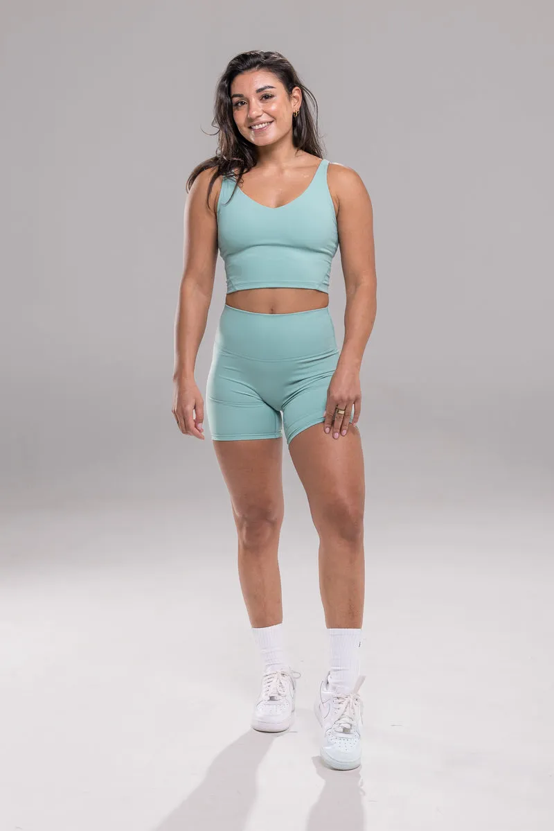 Seamless V Short - Sea Green