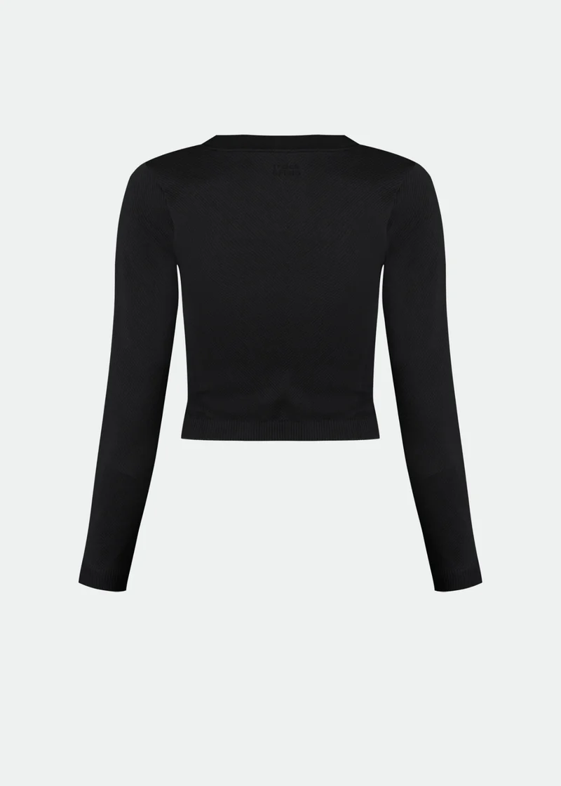 Top Mulher Manga Longa Skin Traces