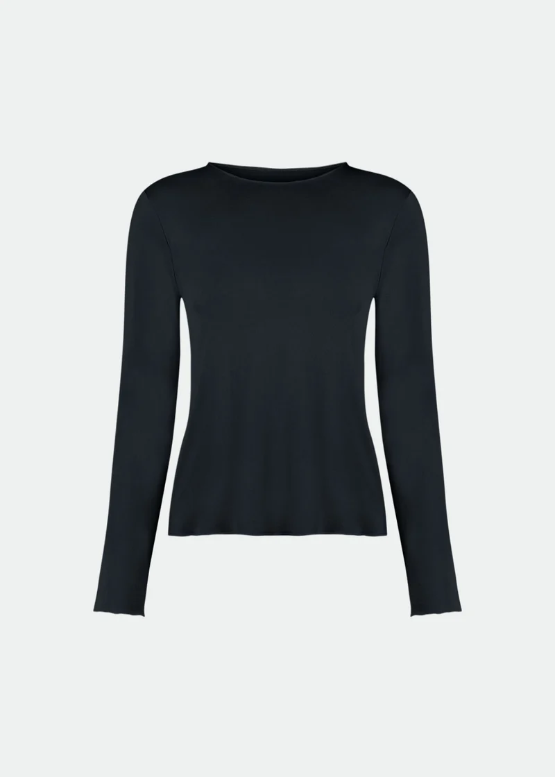 T-shirt Mulher Manga Longa Overlocada