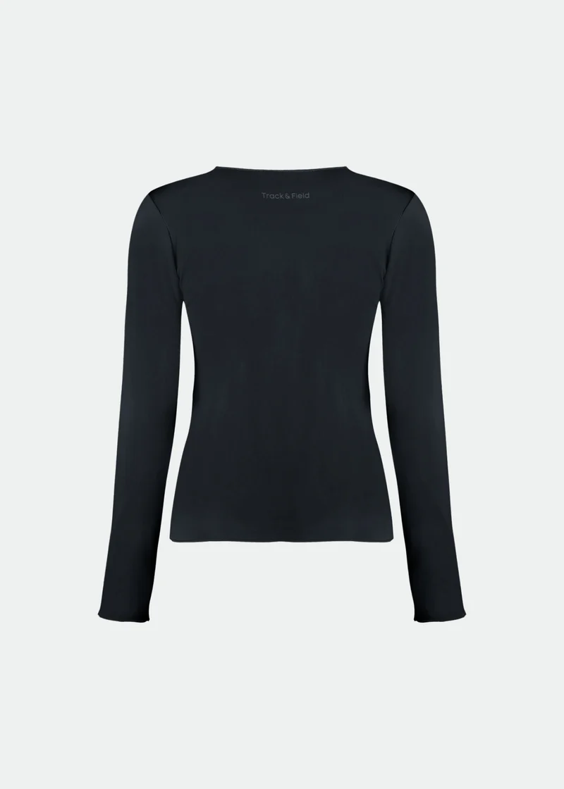 T-shirt Mulher Manga Longa Overlocada