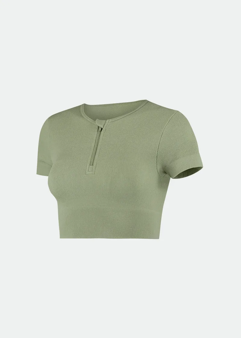 T-shirt Mulher Manga Curta Skin Cropped