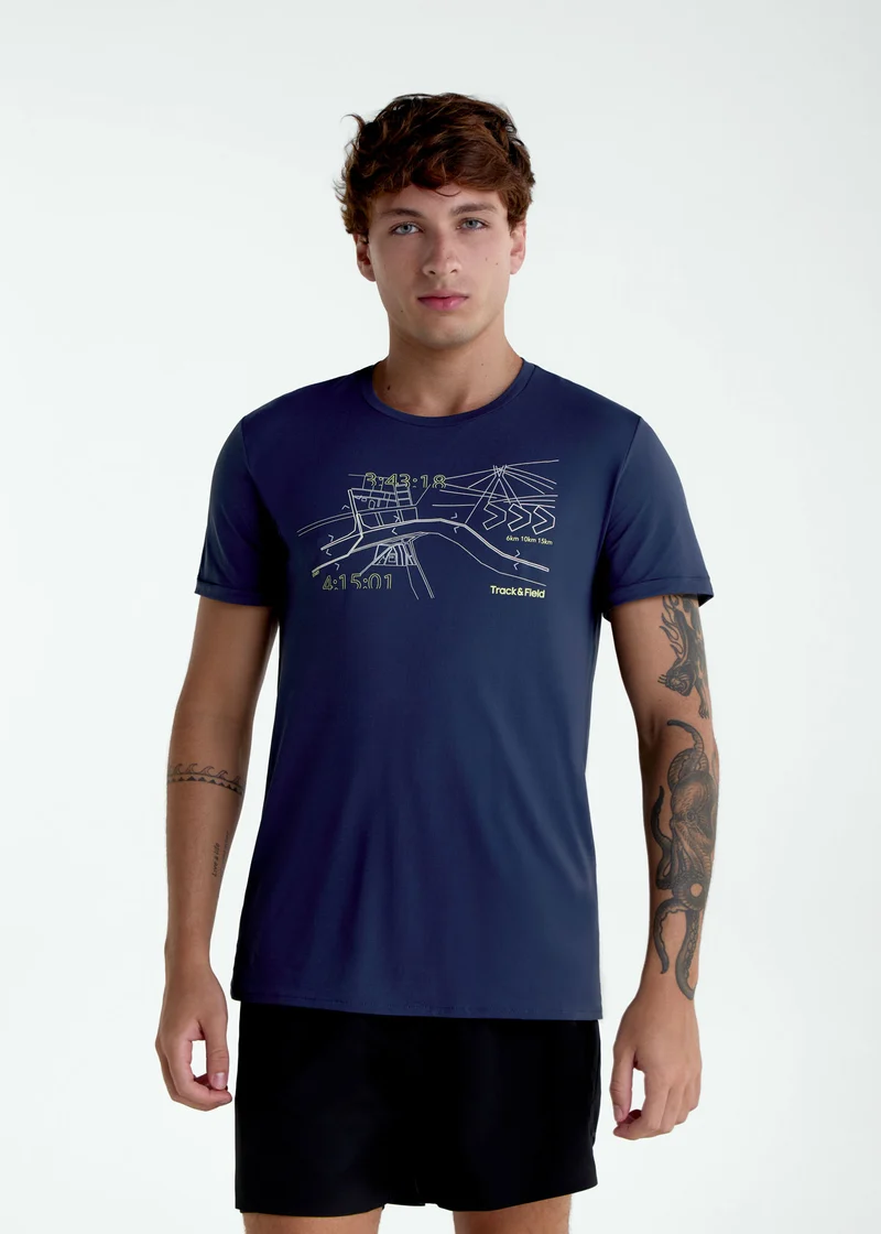 T-shirt Homem Manga Curta Thermodry Race Time