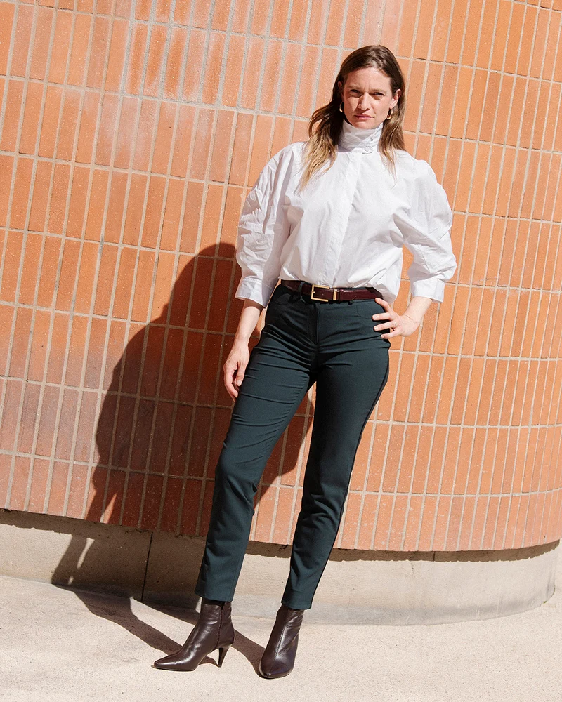 Pantalon Cigarette New-York - Vert Bouteille
