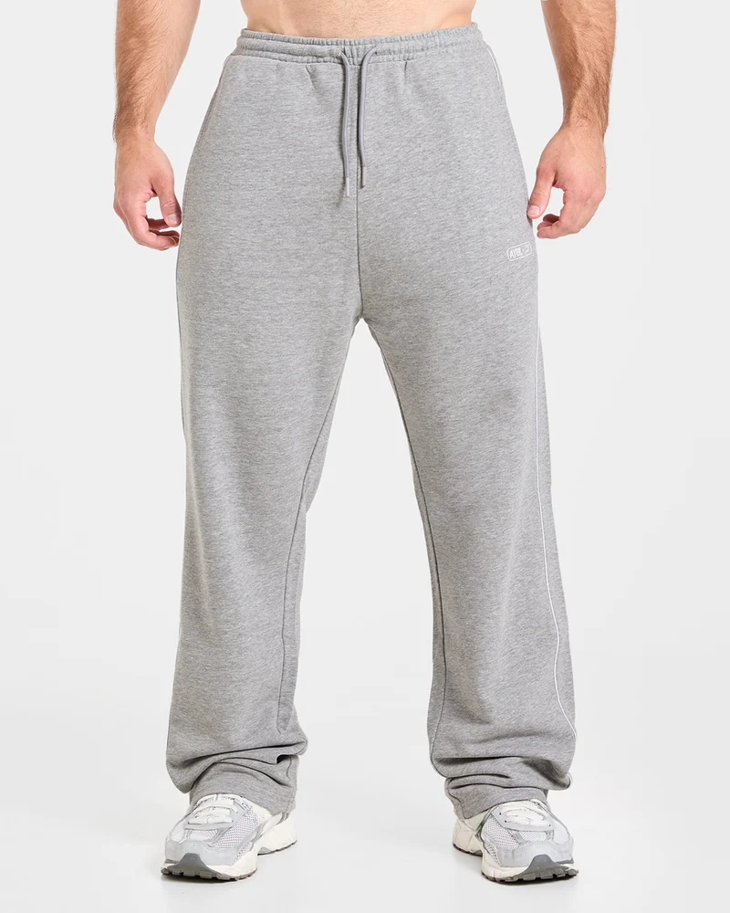 Cam Kissel x Oversized Straight Leg Joggers - Mid Marl Gris