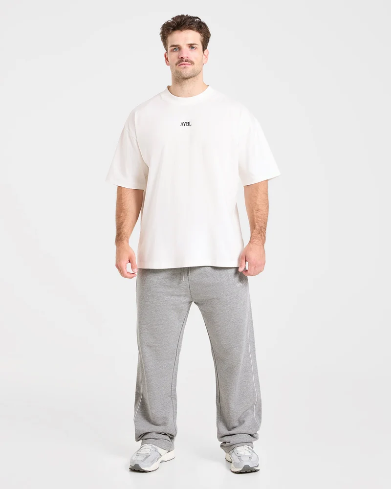 Cam Kissel x Oversized Straight Leg Joggers - Mid Marl Gris