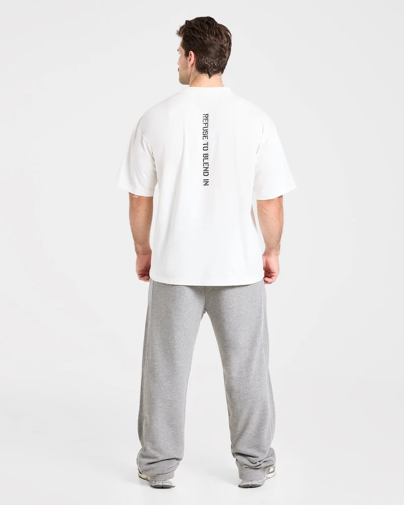 Cam Kissel x Oversized Straight Leg Joggers - Mid Marl Gris