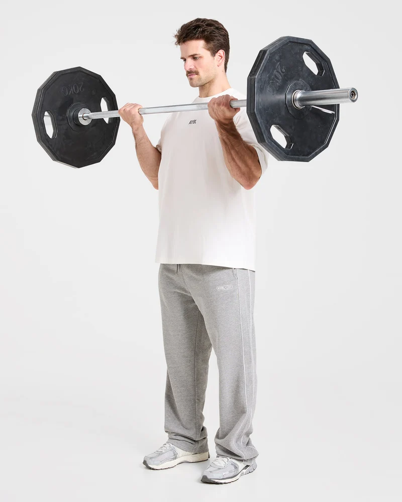 Cam Kissel x Oversized Straight Leg Joggers - Mid Marl Gris