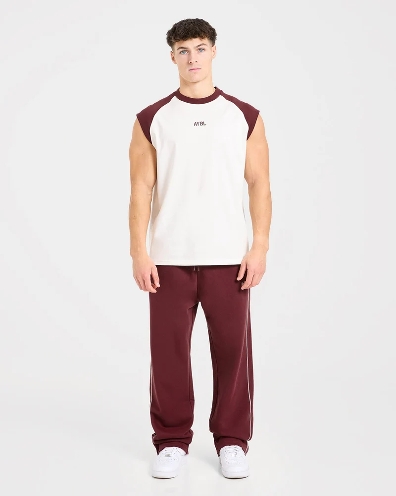 Cam Kissel x Oversized Straight Leg Joggers - Burgundy