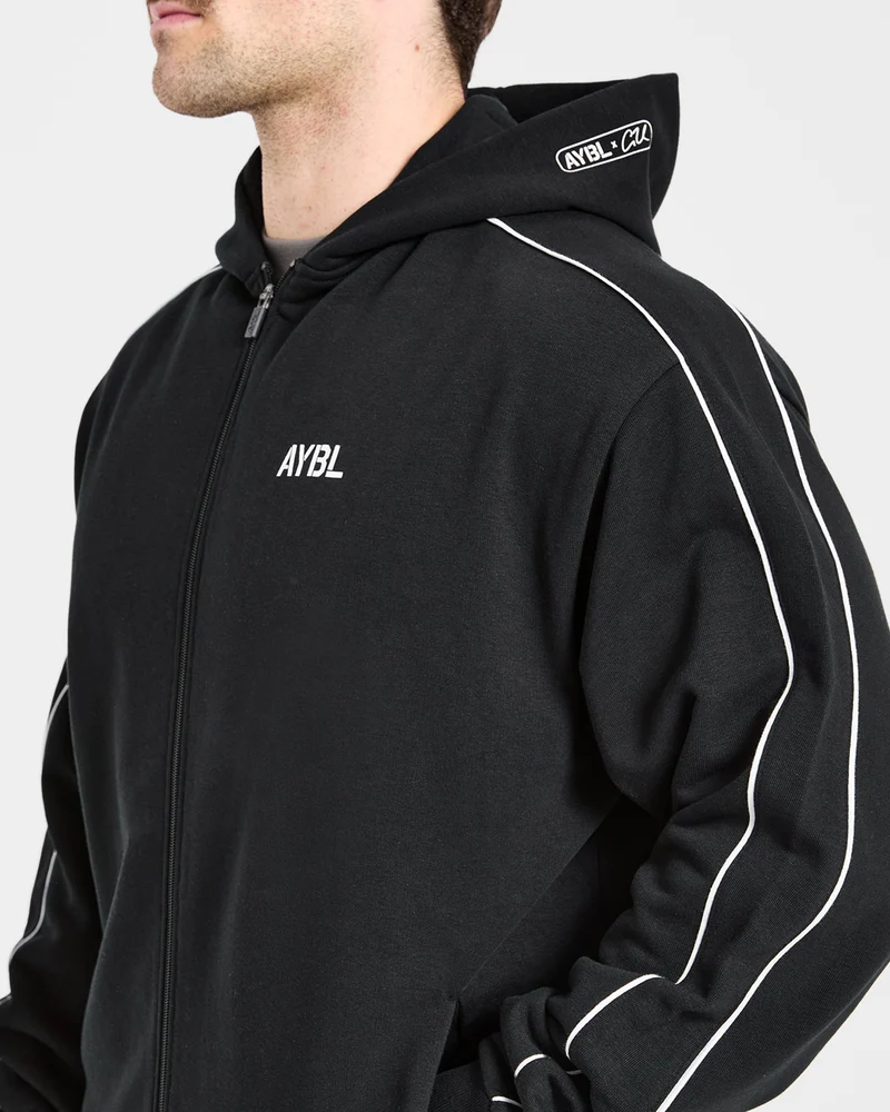 Cam Kissel x Oversized Full Zip Hoodie - Noir