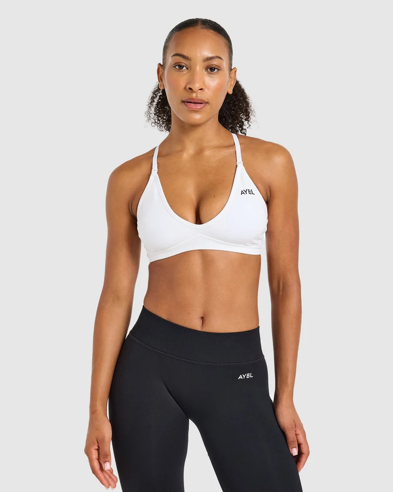 Adapt Seamless Strappy Sports Bra - Blanc