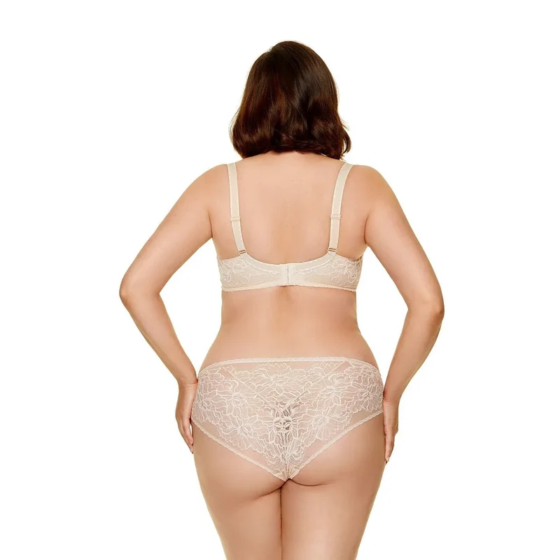 Soutien-gorge semi-coussiné dentelle italienne écologique motif floral