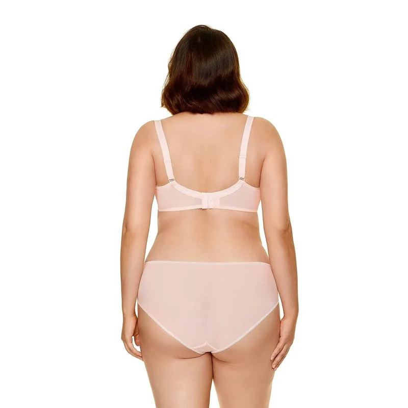 Soutien-gorge semi-coussiné dentelle fleurs pois baleines réglables Gorteks