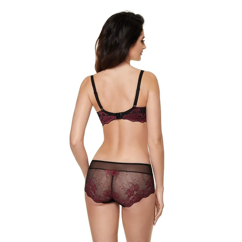 Soutien-gorge semi-coussiné dentelle florale grande taille coton confortable