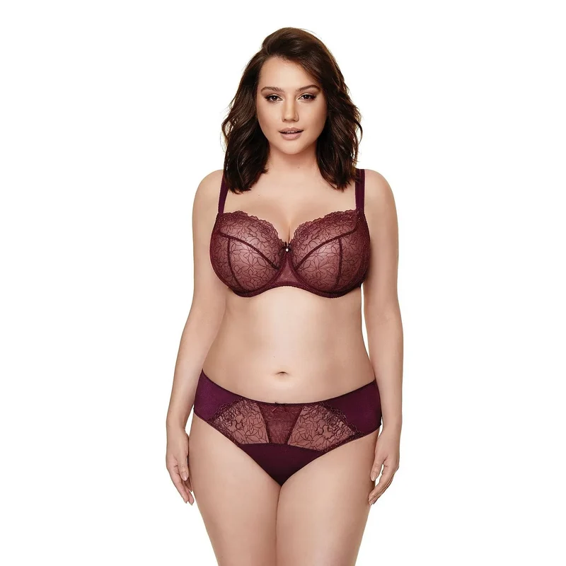 Soutien-gorge souple balconnet broderie florale zircon nœud élégant Gorteks
