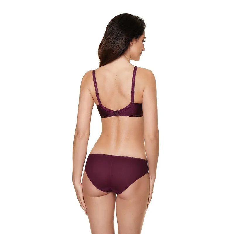 Soutien-gorge souple balconnet broderie florale zircon nœud élégant Gorteks