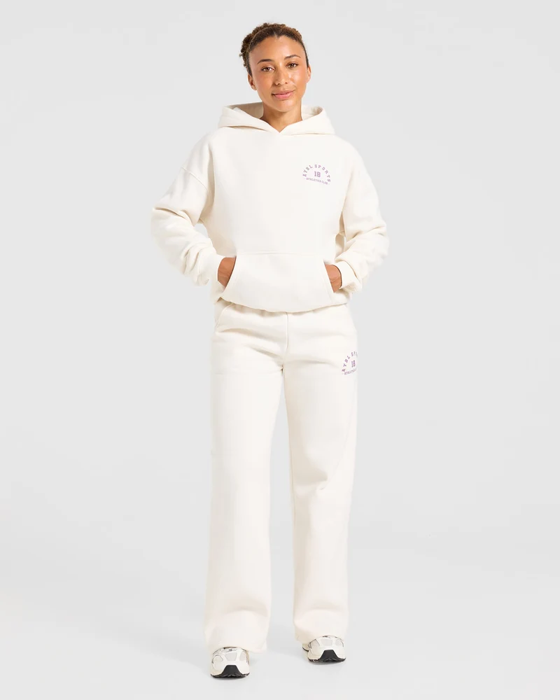 AYBL Sports 18 Oversized Straight Leg Joggers - Off Blanc