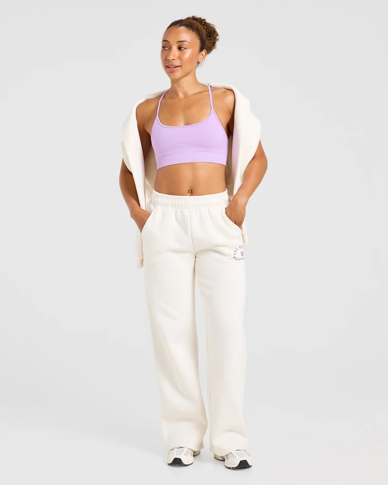 AYBL Sports 18 Oversized Straight Leg Joggers - Off Blanc