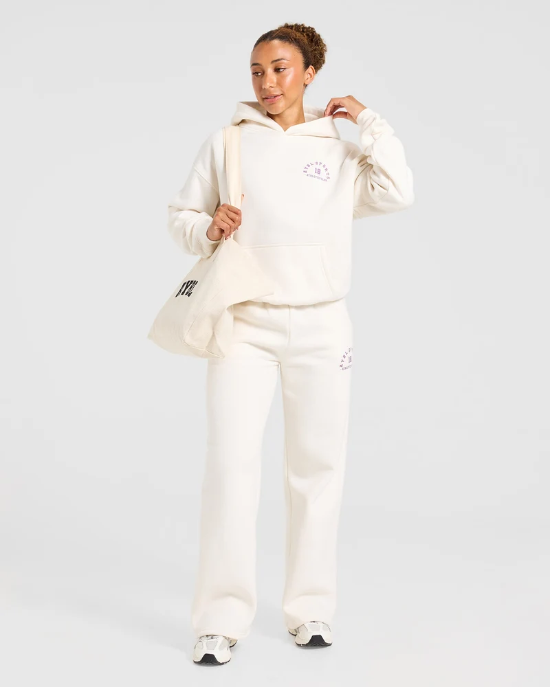 AYBL Sports 18 Oversized Straight Leg Joggers - Off Blanc