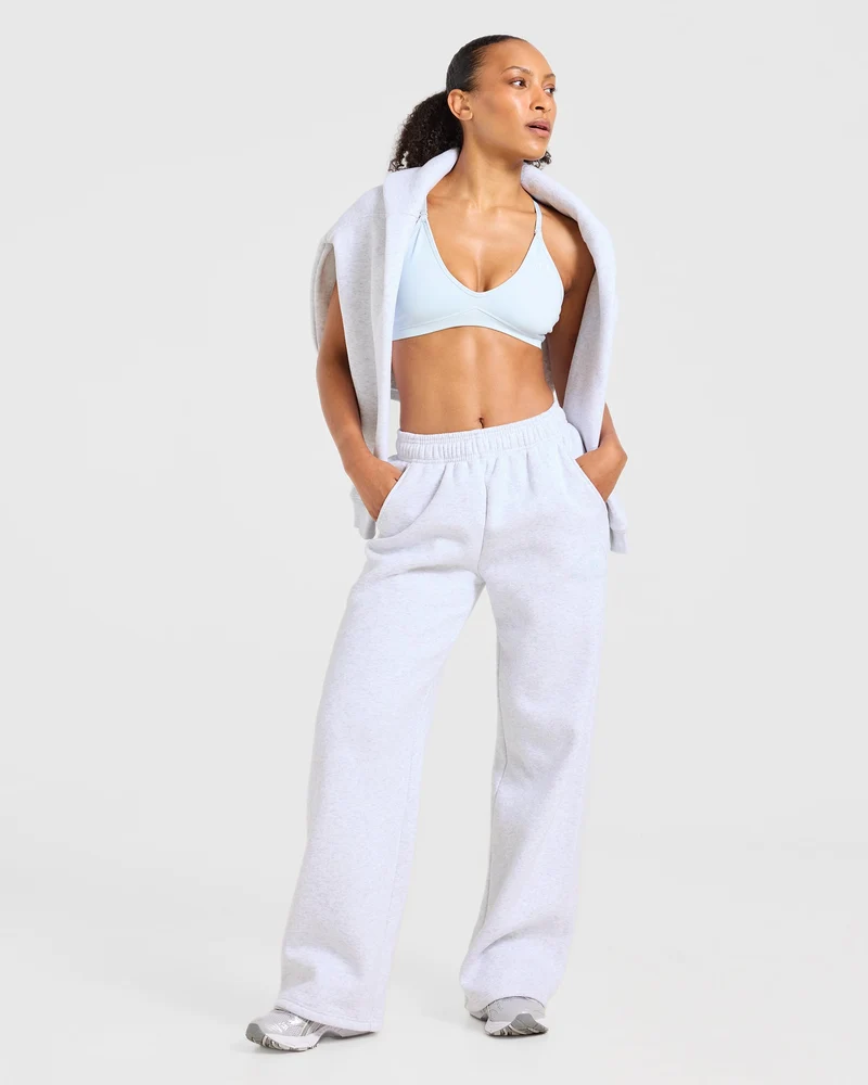 AYBL Sports 18 Oversized Straight Leg Joggers - Heather Gris