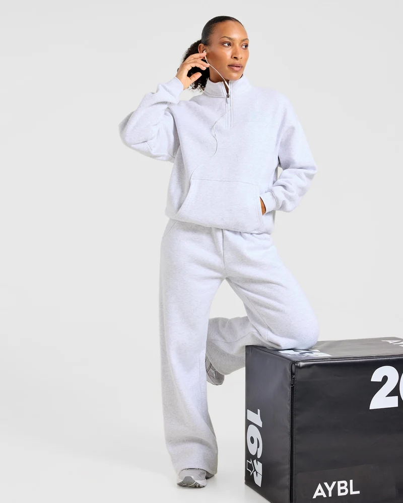 AYBL Sports 18 Oversized Straight Leg Joggers - Heather Gris