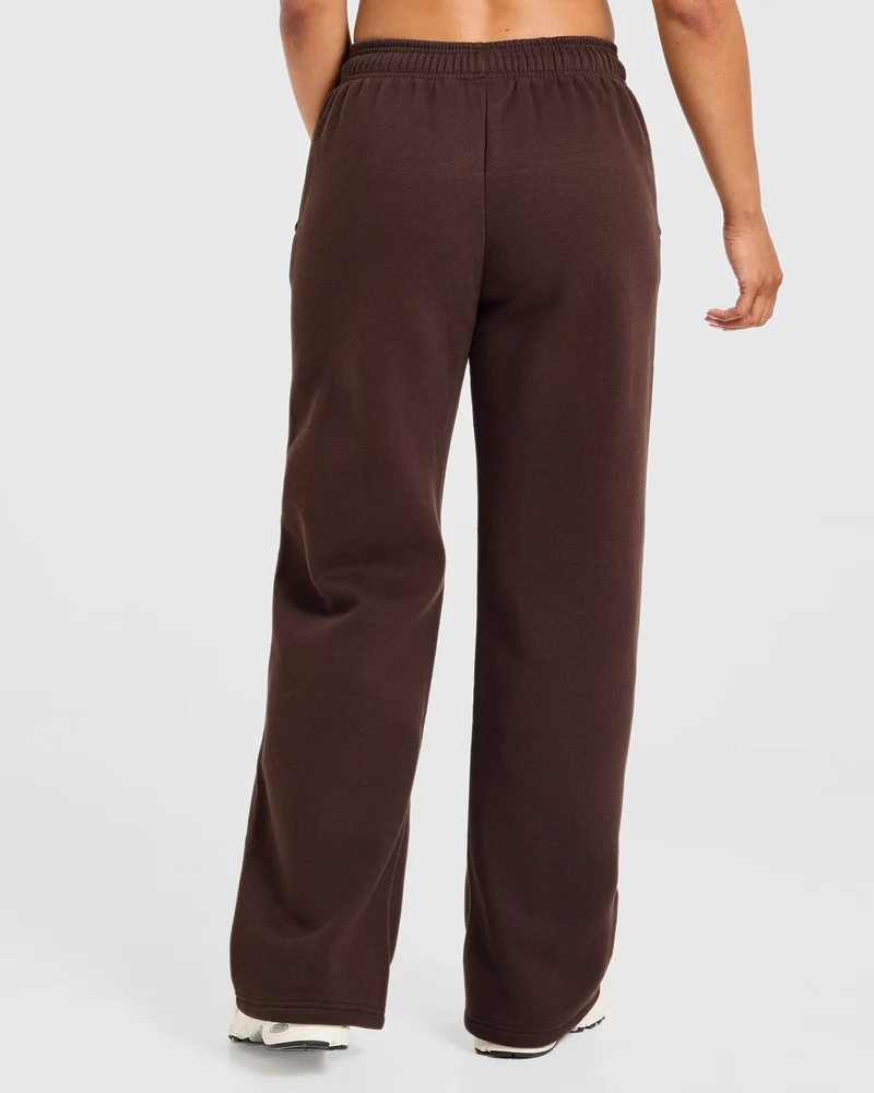 AYBL Sports 18 Oversized Straight Leg Joggers - Cocoa Marron