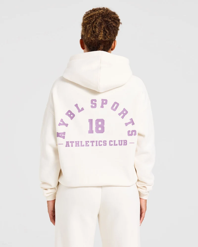 AYBL Sports 18 Oversized Hoodie - Off Blanc