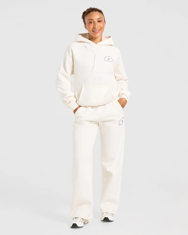 AYBL Sports 18 Oversized Hoodie - Off Blanc