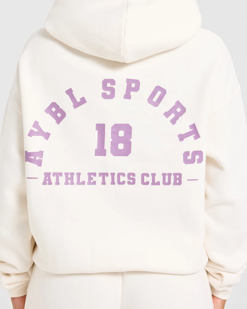 AYBL Sports 18 Oversized Hoodie - Off Blanc