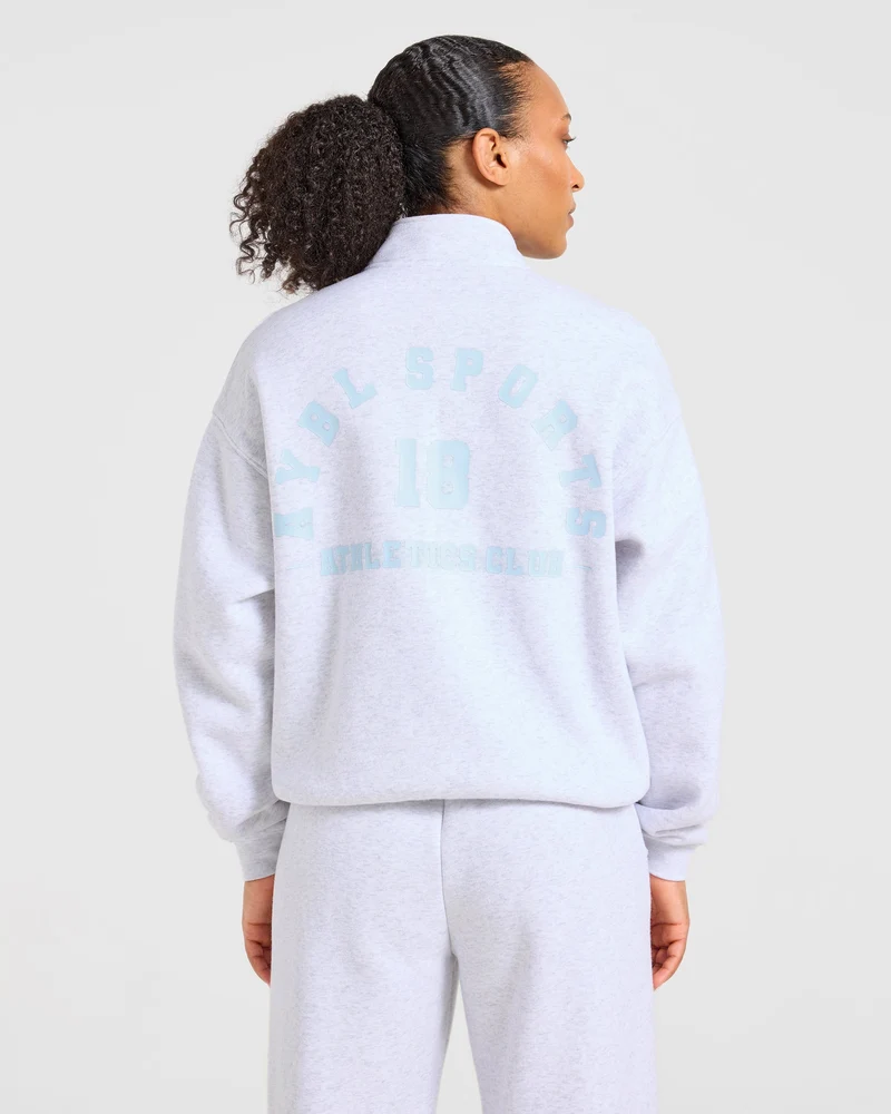 AYBL Sports 18 Oversized 1/4 Zip Pullover - Heather Gris