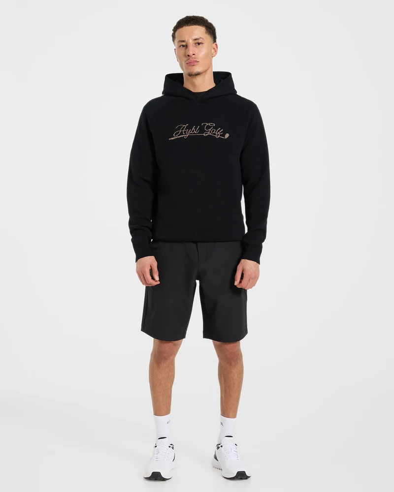 Golf Club Knitted Hoodie - Black
