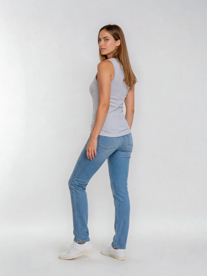 BOGILVY - FANCY, Slim Fit, Mid-Waist, Light Blue Used