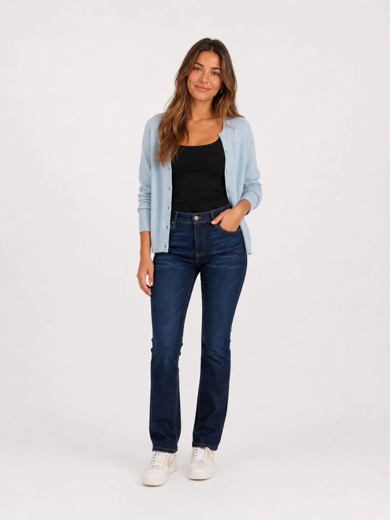 CROSS JEANS - ANYA Jeans, Slim Fit, Mid-Waist, Dark Blue