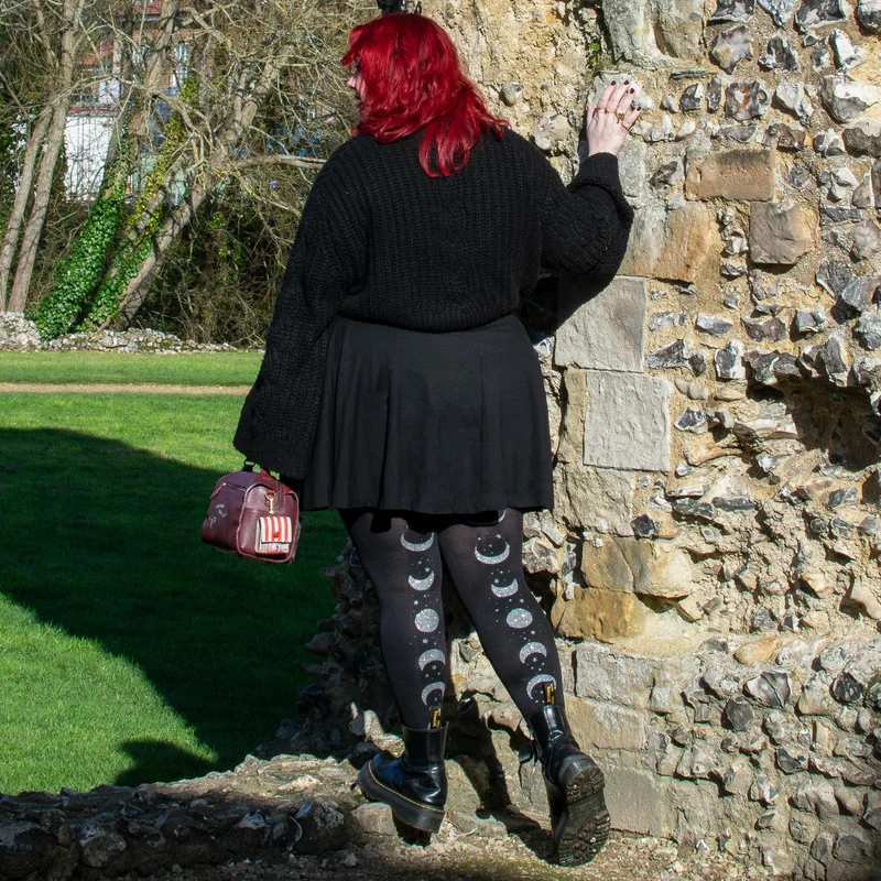 80 Denier Opaque Tights - Moon Phases