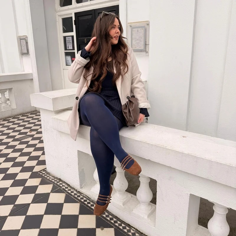 Stay Cool 80 Denier Tights - Navy