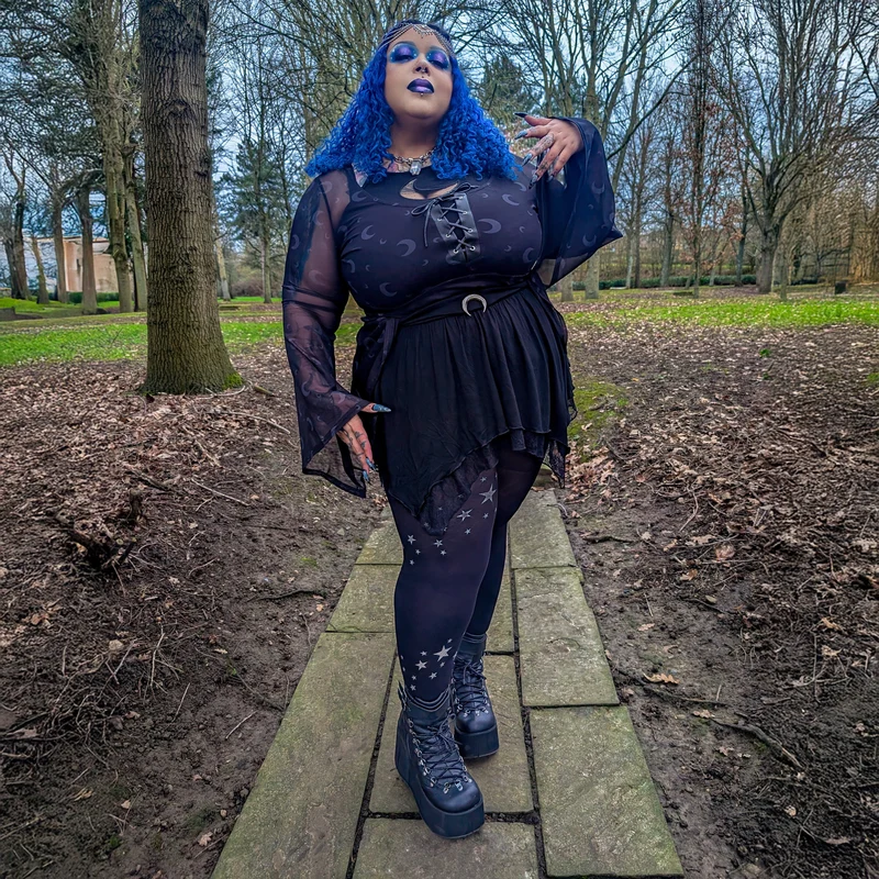80 Denier Opaque Tights - Star Leg Wrap
