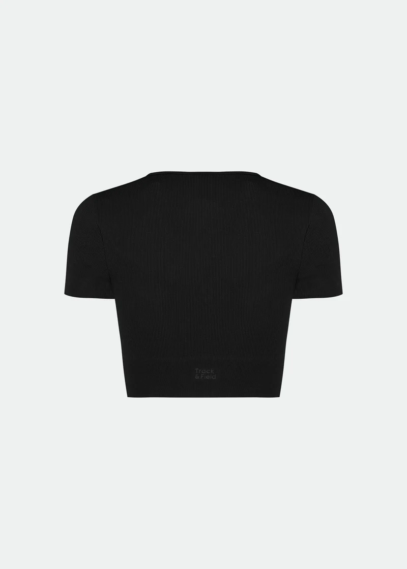 T-Shirt Mulher Manga Curta Skin Cropped